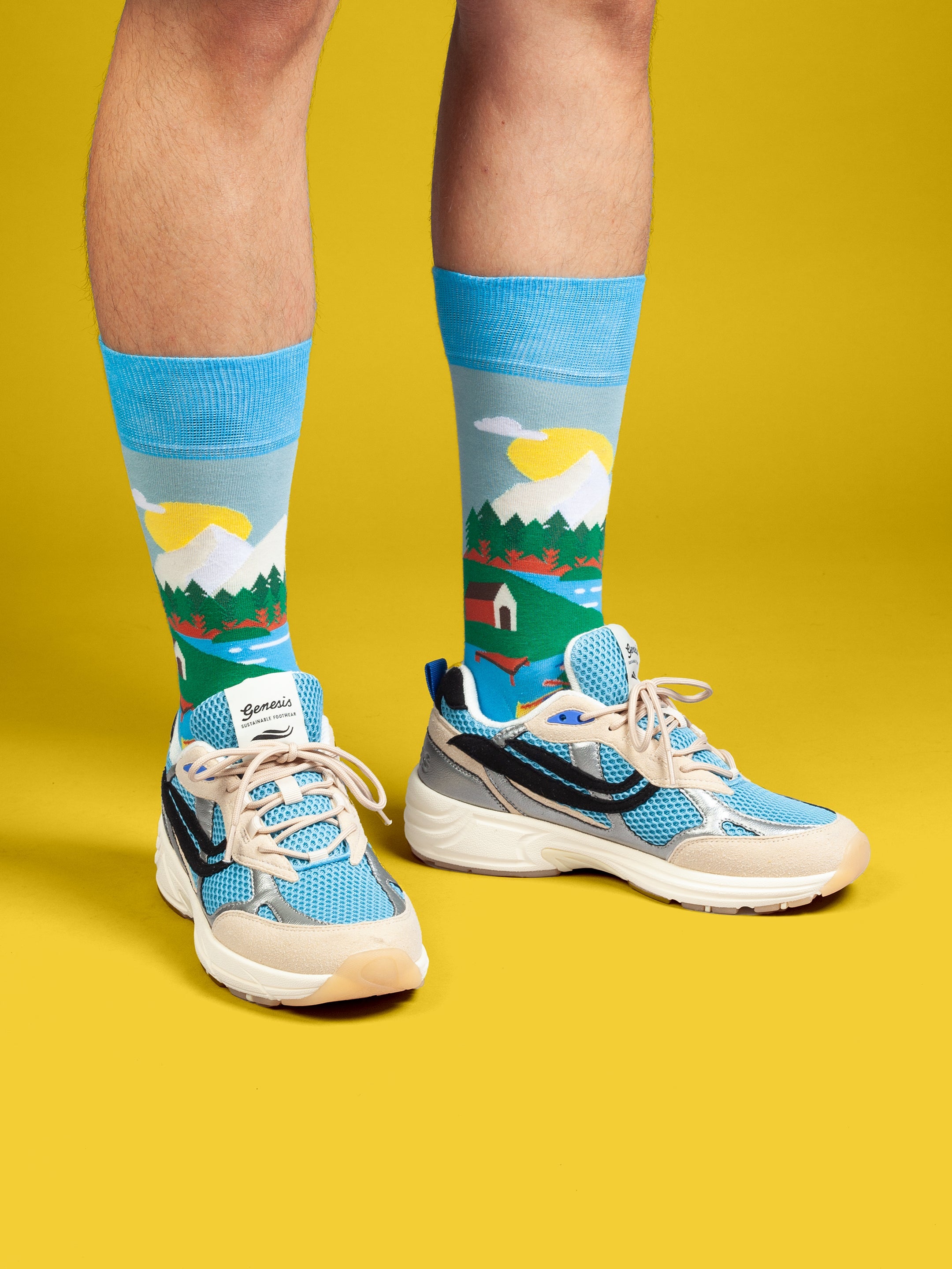 Socken Mountain Escape von DillySocks