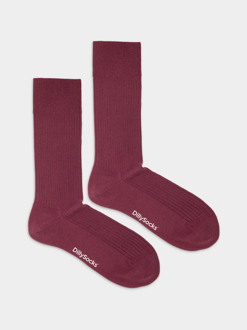 Solid Color Socks | Ribbed Deep Purple | DillySocks Official Solid Color Socks | Ribbed Deep Purple | DillySocks Official