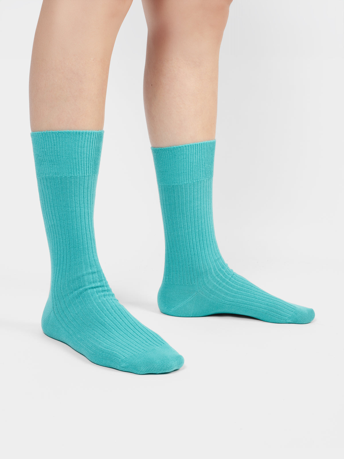 Ribbed Shiny Turquoise