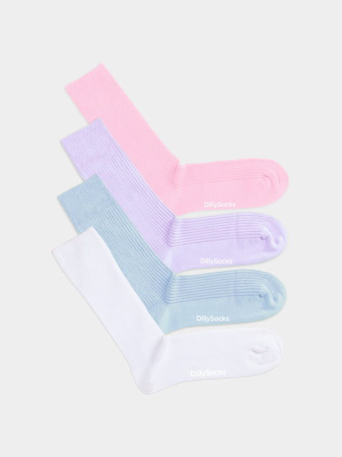 Ribbed Pastel Dreams (4er Pack)
