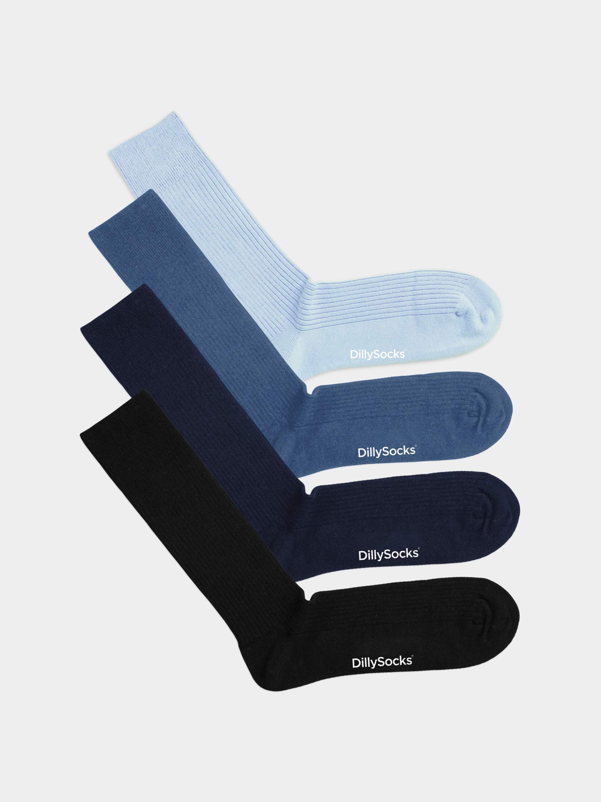 Ribbed Just Blue (4-pack)