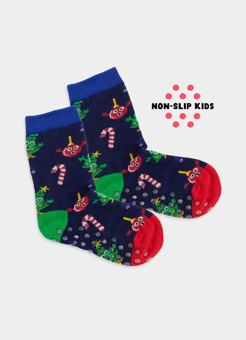Anti - Rutsch Kindersocken Lil Christmas Choir Non - Slip von DillySocks