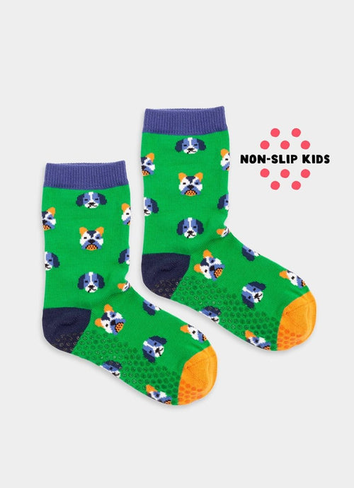 Anti - Rutsch Kindersocken Lil Dog Portraits Non - Slip von DillySocks