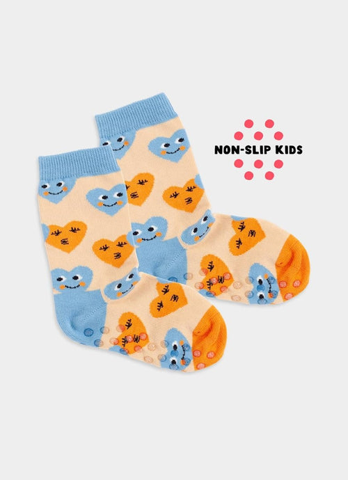 Anti - Rutsch Kindersocken Lil Smiling Hearts Non - Slip von DillySocks