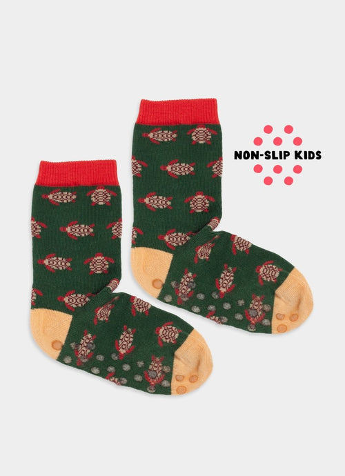 Anti - Rutsch Kindersocken Lil Turtle Love Non - Slip von DillySocks
