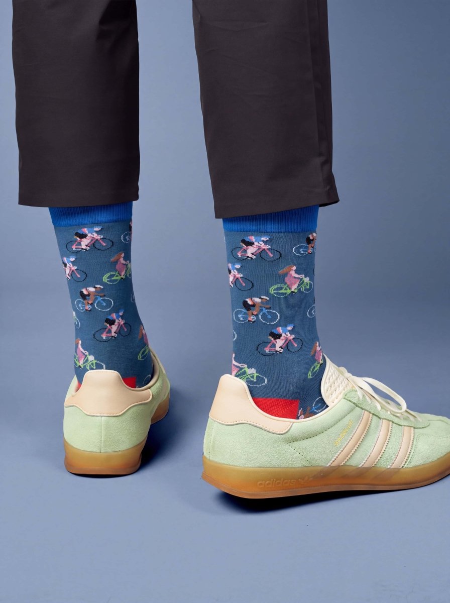 Bunte Socken Blue Bike von DillySocks