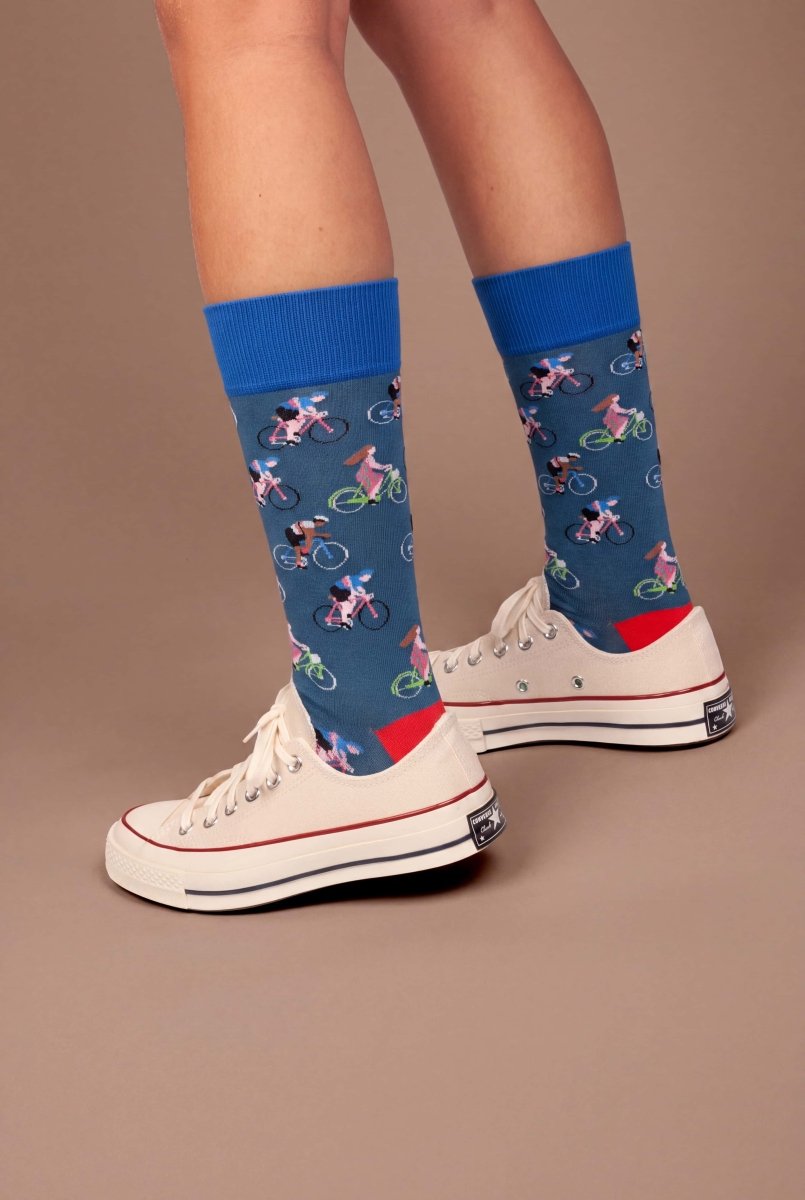 Bunte Socken Blue Bike von DillySocks