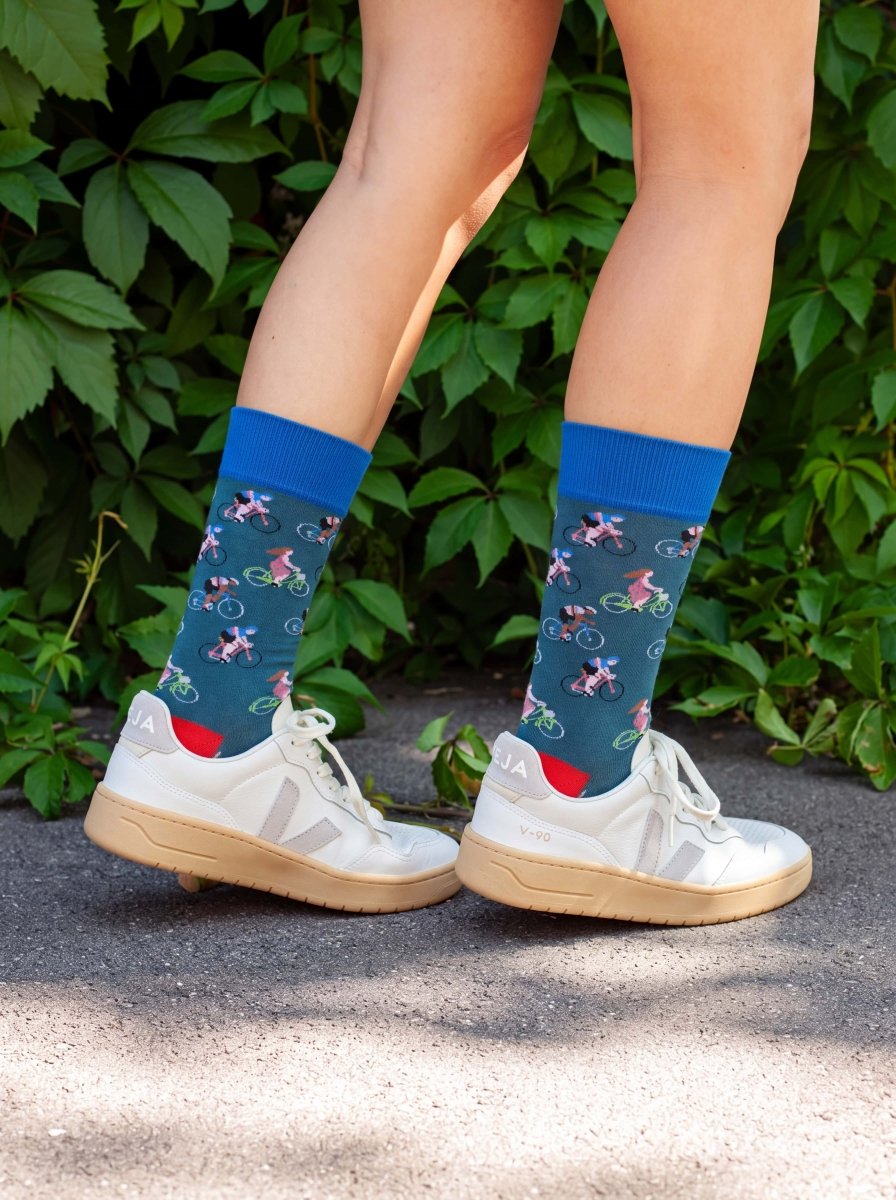 Bunte Socken Blue Bike von DillySocks