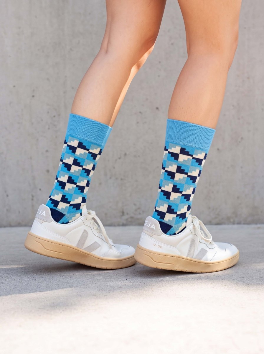 Bunte Socken Frosty Cubes von DillySocks