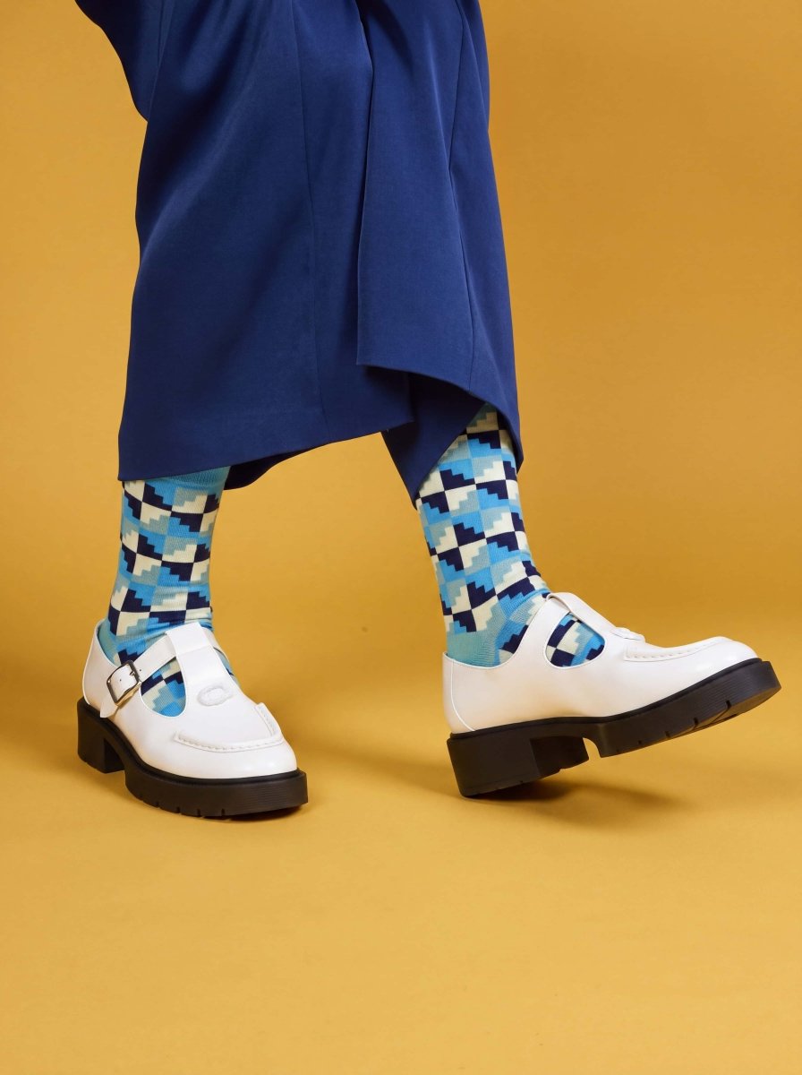 Bunte Socken Frosty Cubes von DillySocks