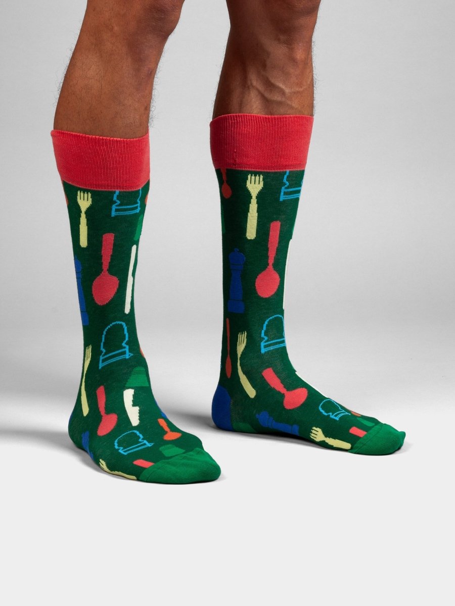 Bunte Socken Kitchen Cutlery von DillySocks