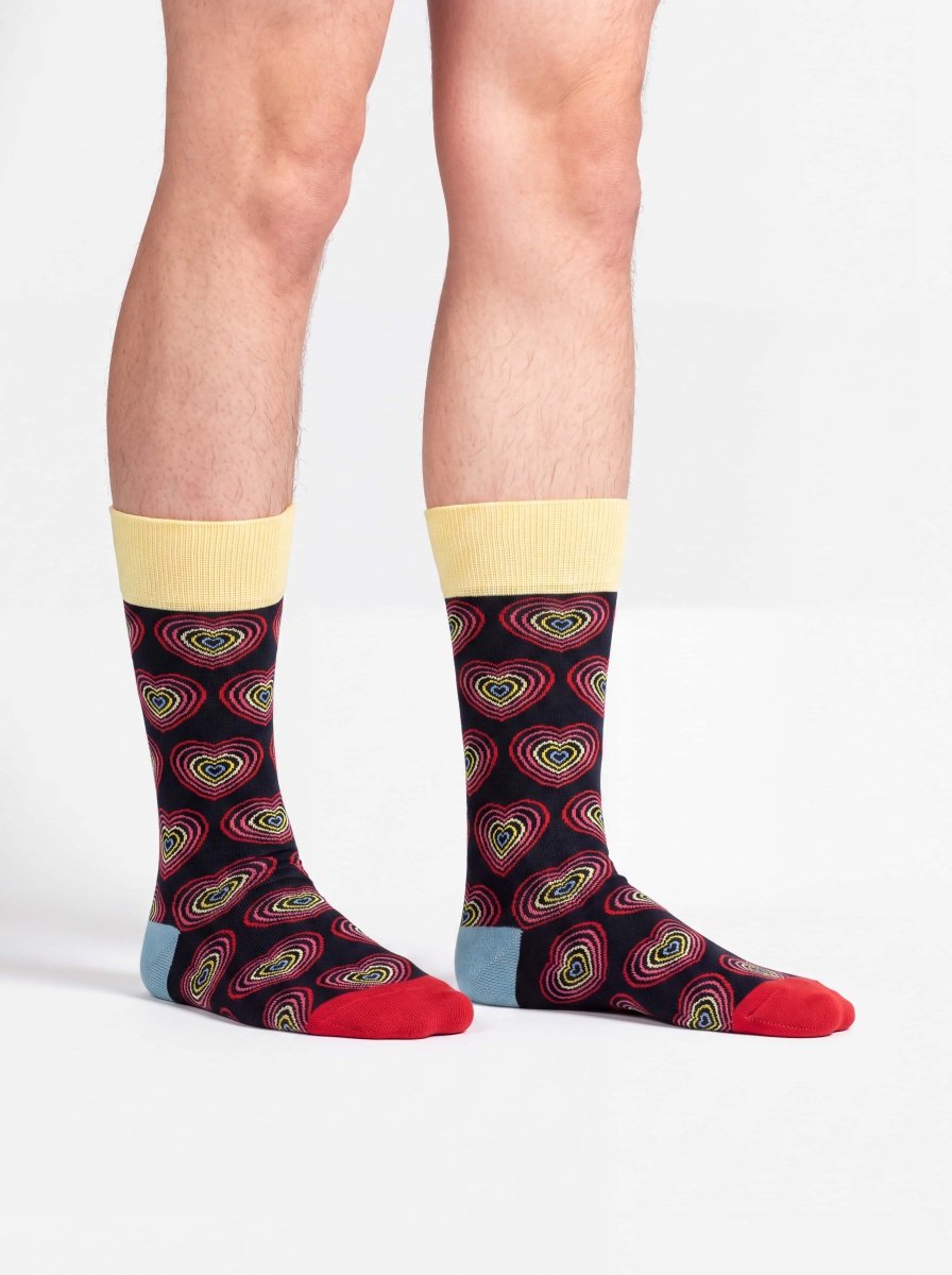 Bunte Socken Retro Hearts von DillySocks