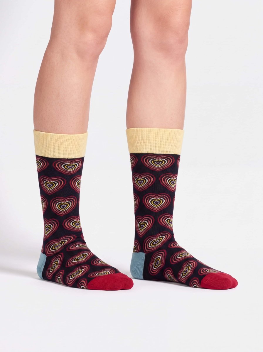 Bunte Socken Retro Hearts von DillySocks