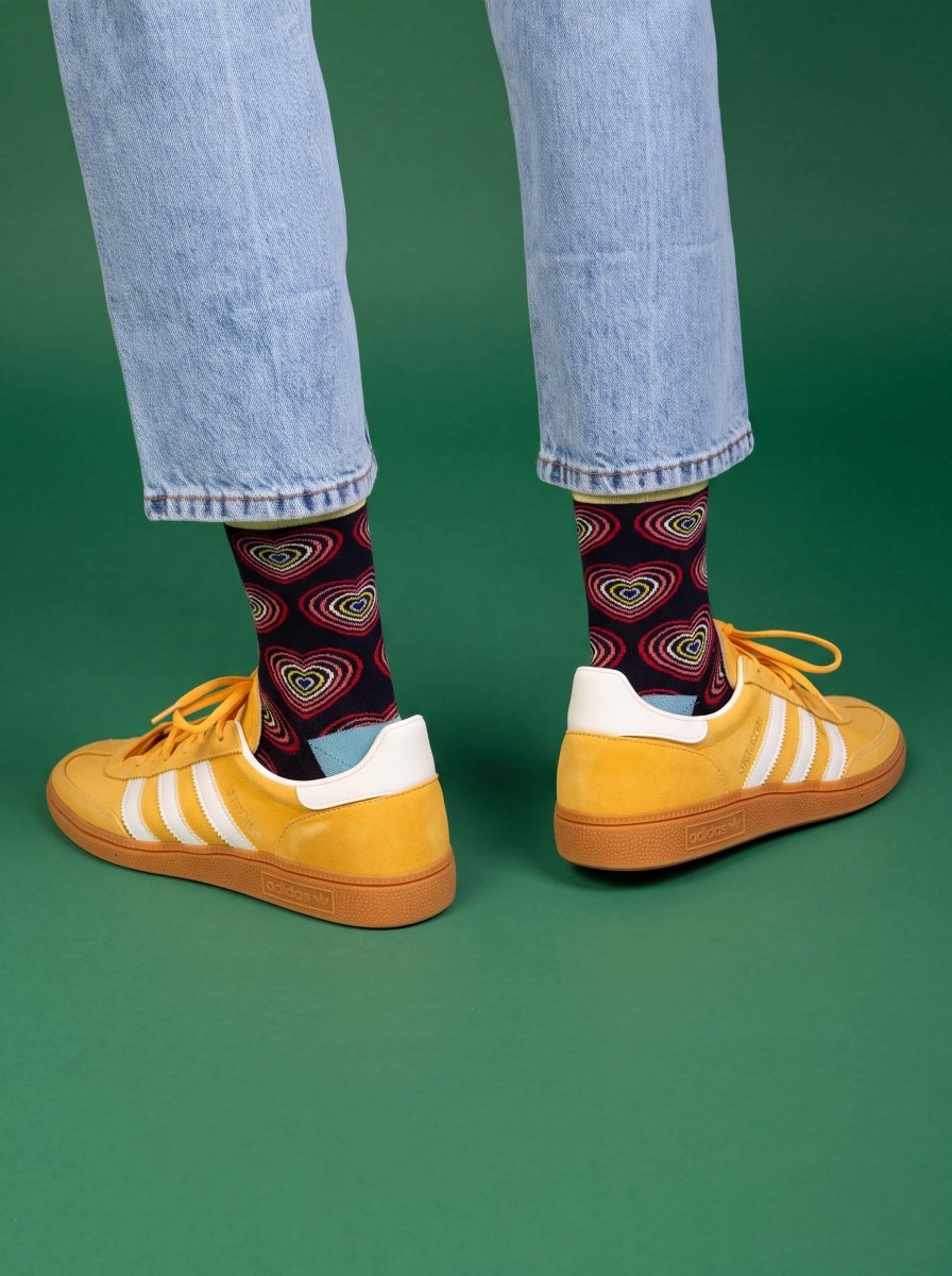 Bunte Socken Retro Hearts von DillySocks