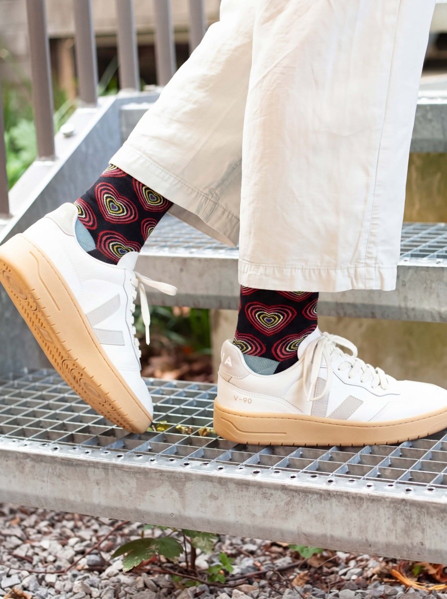 Bunte Socken Retro Hearts von DillySocks