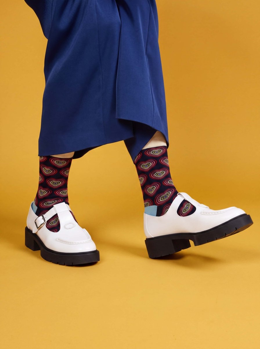 Bunte Socken Retro Hearts von DillySocks