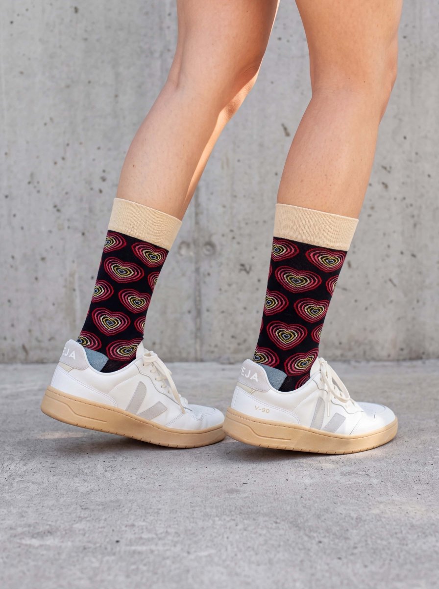 Bunte Socken Retro Hearts von DillySocks