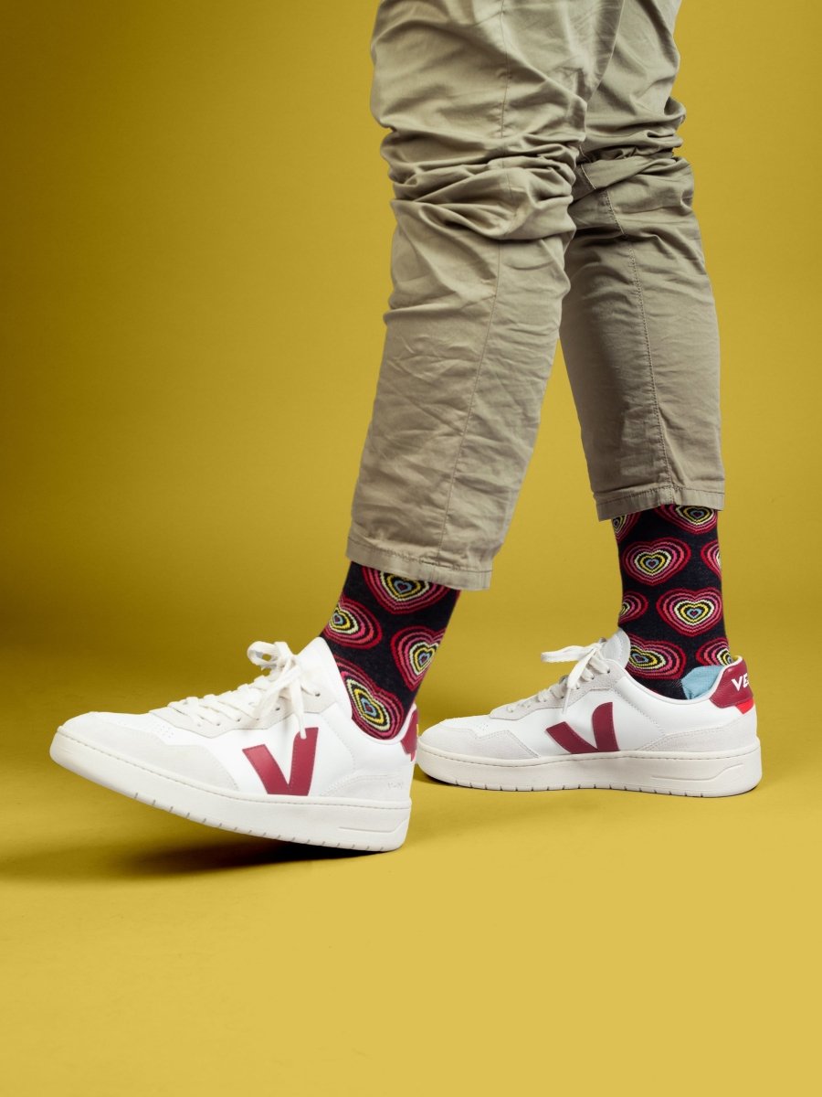 Bunte Socken Retro Hearts von DillySocks