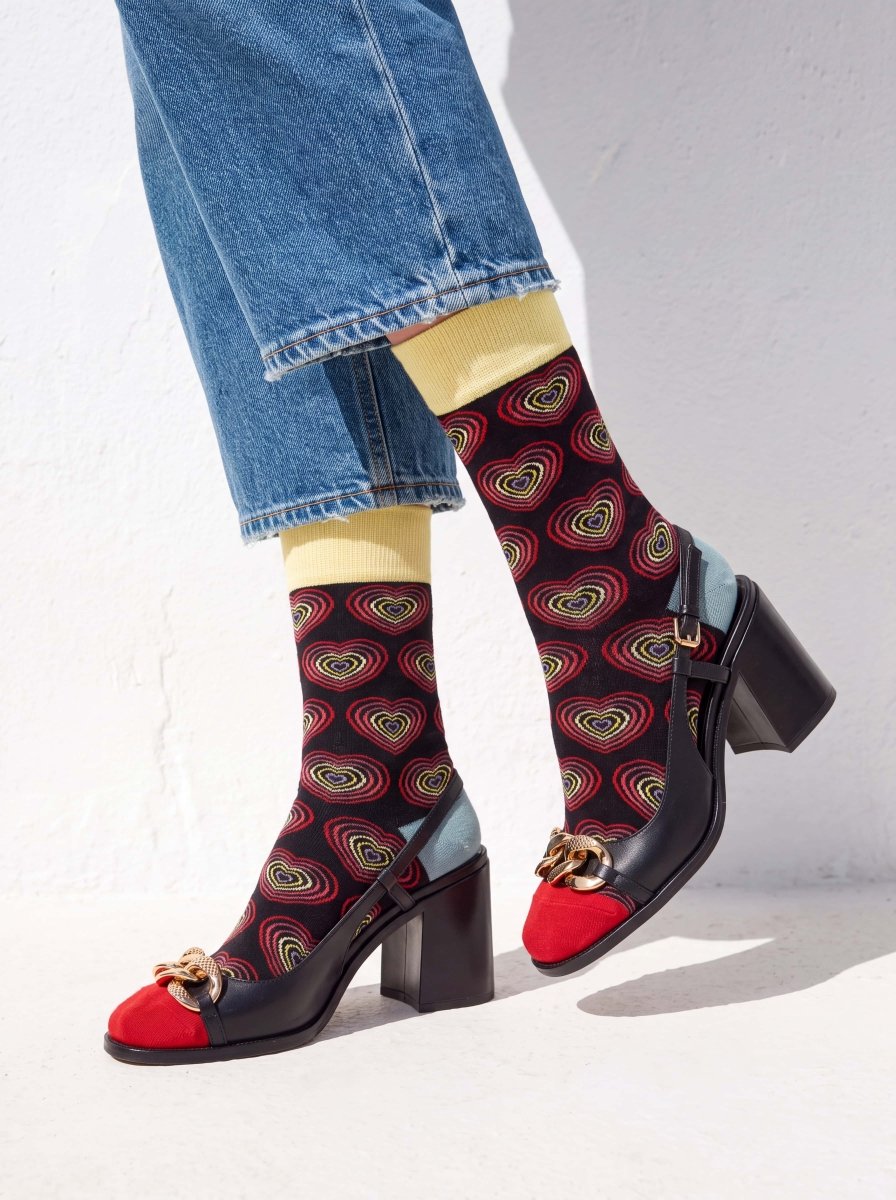 Bunte Socken Retro Hearts von DillySocks