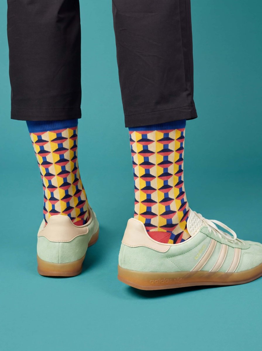 Bunte Socken Retro Tiles von DillySocks
