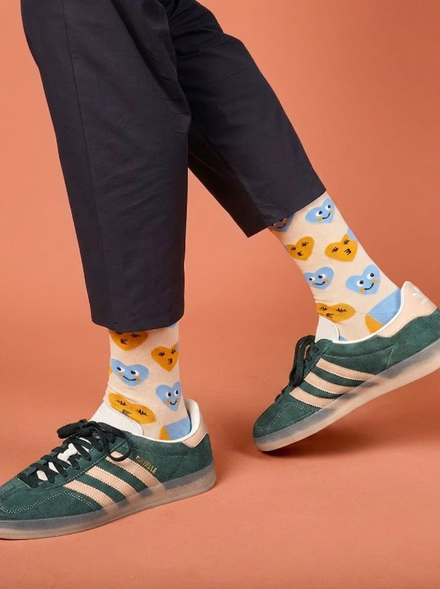 Bunte Socken Smiling Hearts von DillySocks