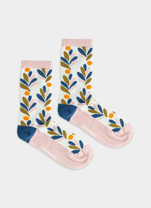 Damensocken Beige Bouquet von DillySocks