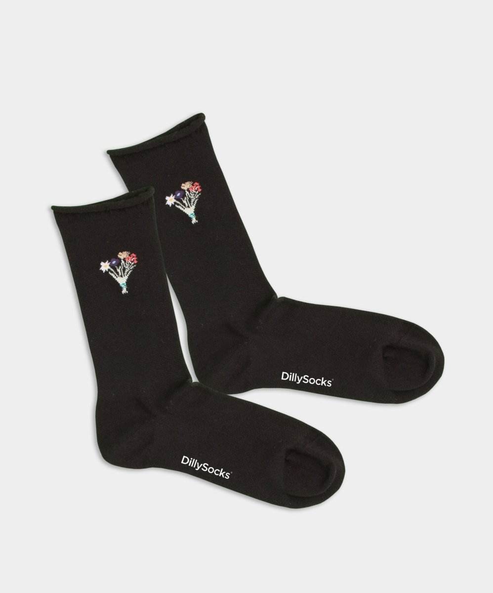 Schwarzer Blumenstrauß und Socken als Geschenk von Black Bouquet