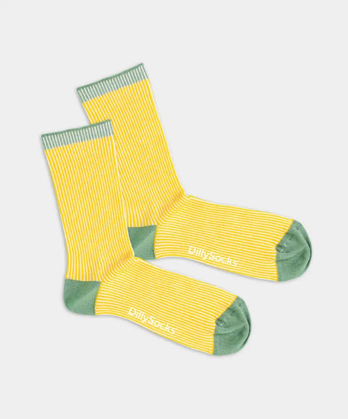 dilly socks Notre chaussettes pour femmes: Classic Lemon