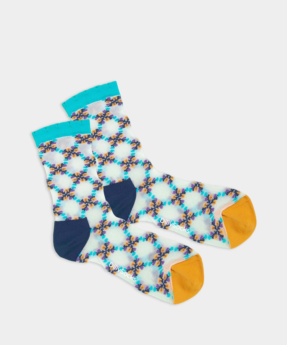 Damensocken Flower Honeycombs von DillySocks