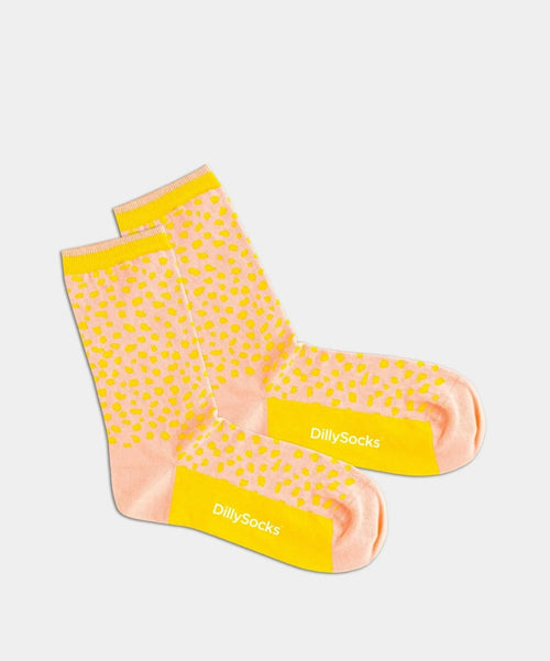 dilly socks Notre chaussettes pour femmes: Sunshine Leopard