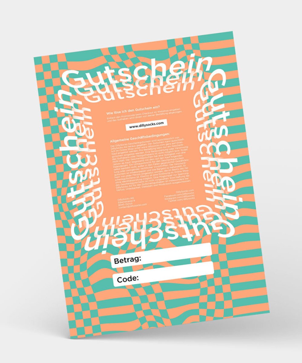 Geschenkkarte Digitaler - Gutschein von DillySocks
