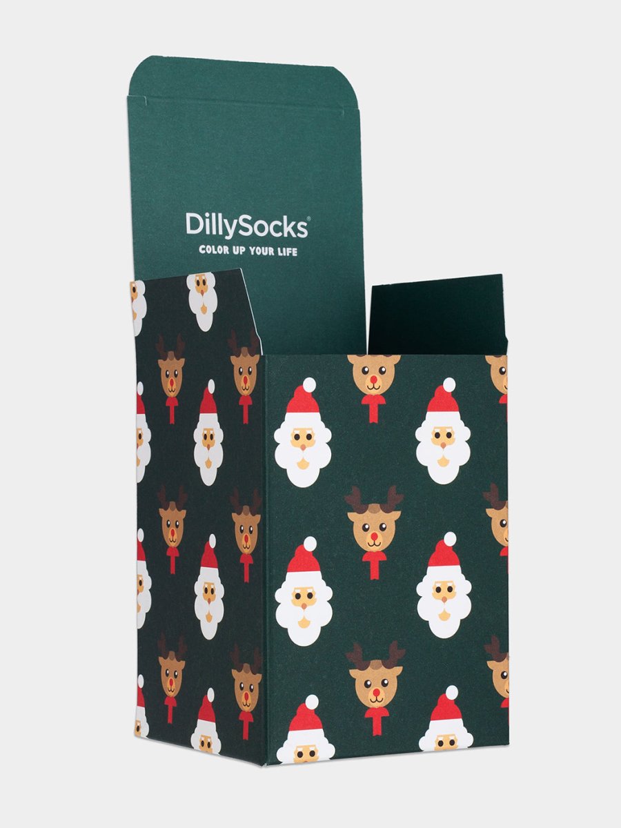 Geschenkverpackung Geschenkverpackung Rudolph in the Forest (für 3 - 4 Paar, zum Selberbefüllen) von DillySocks