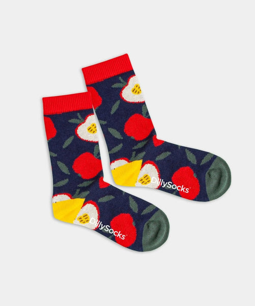 dilly socks Notre chaussettes pour enfants: Lil Apple A Day