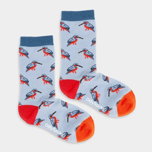 Kindersocken Lil Blue Kingfisher von DillySocks