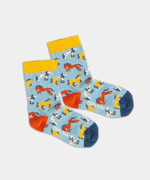 dilly socks Notre chaussettes pour enfants: Lil Horse Jump