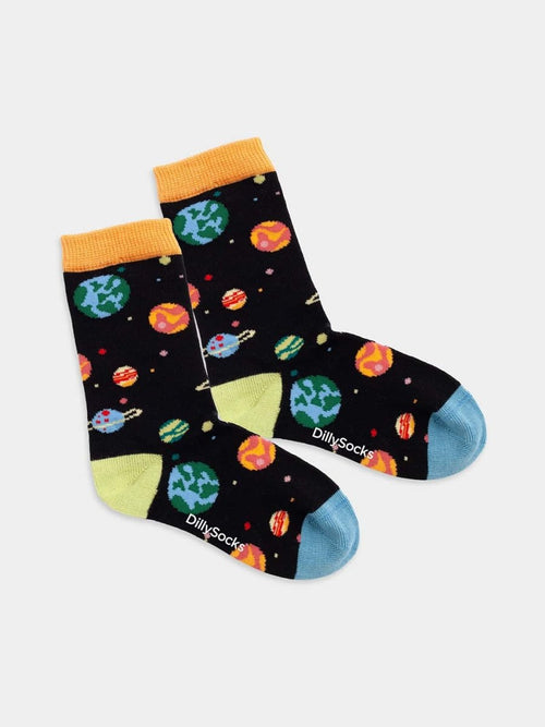 dilly socks Notre chaussettes pour enfants: Lil Outer Space
