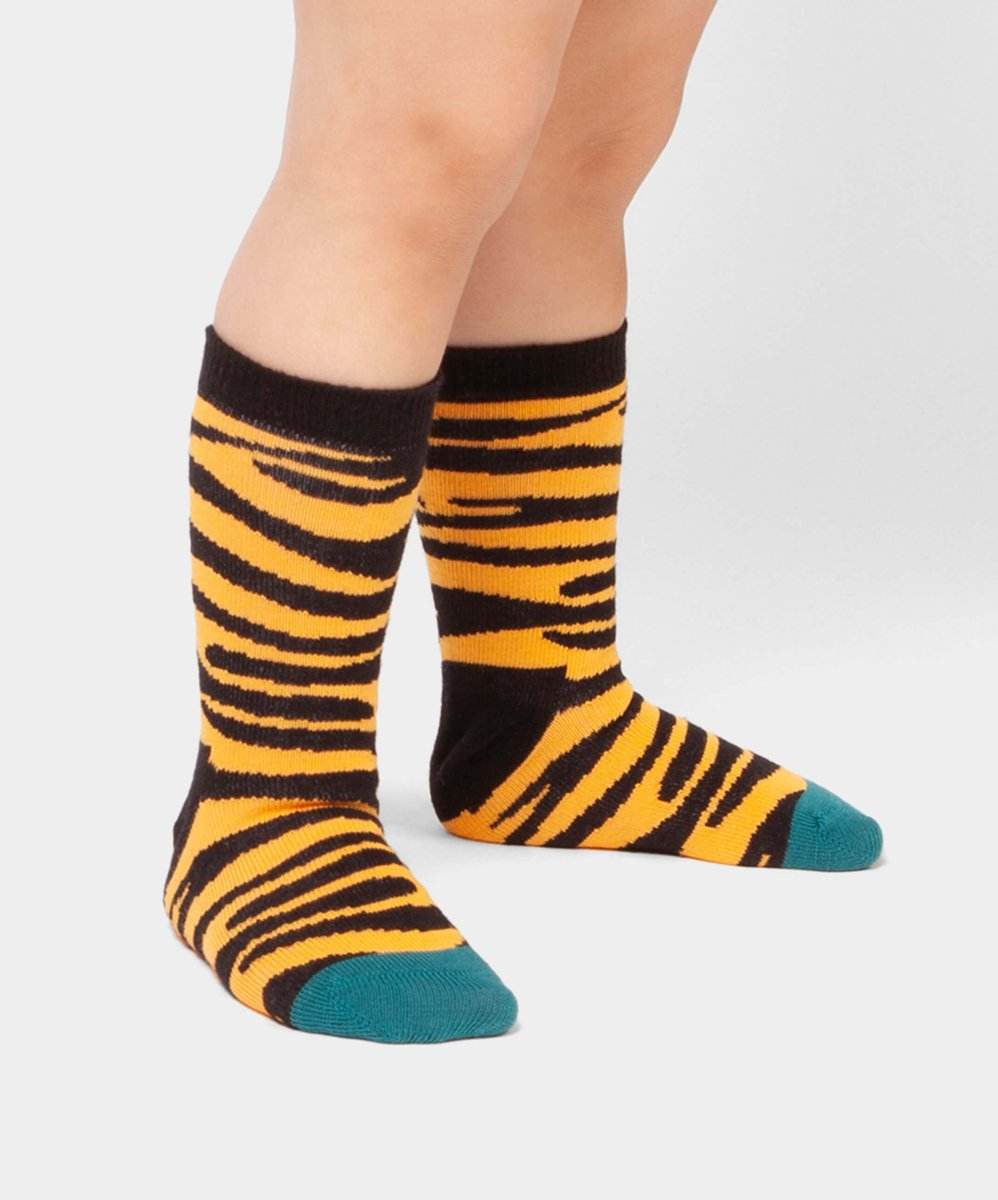 Lil Tiger King gestreifte Socken mit Tigermuster