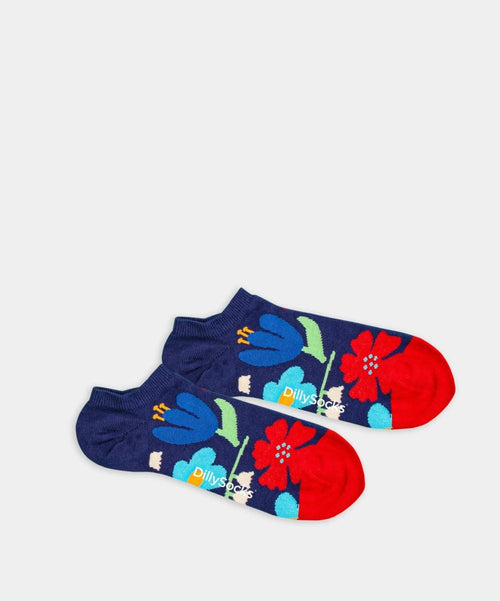 dilly socks Notre chaussettes de sneakers: Short Bouquet