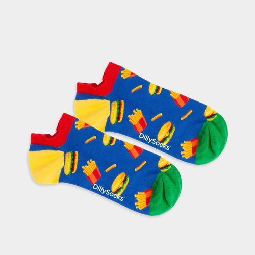 Sneakersocken Short Burger n' Fries von DillySocks