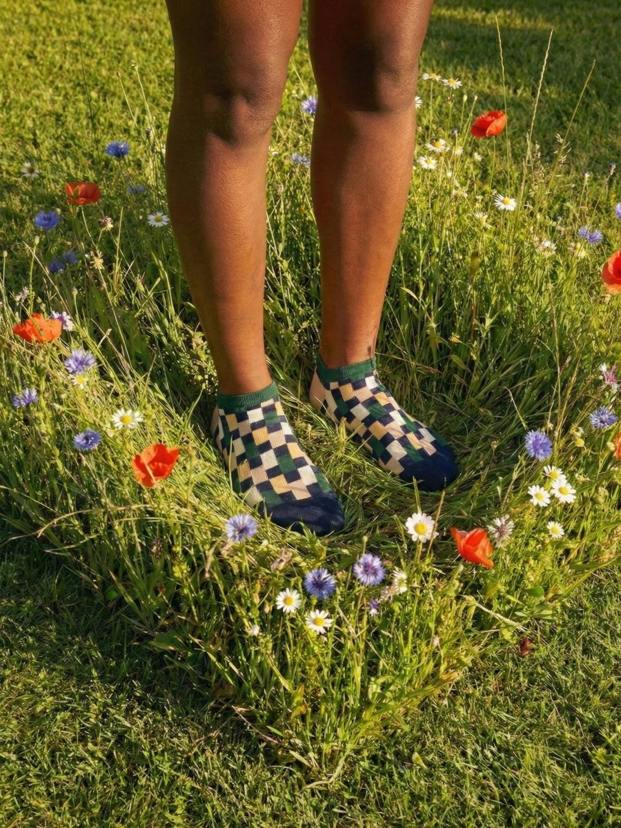 Sneakersocken Short Retro Grid von DillySocks