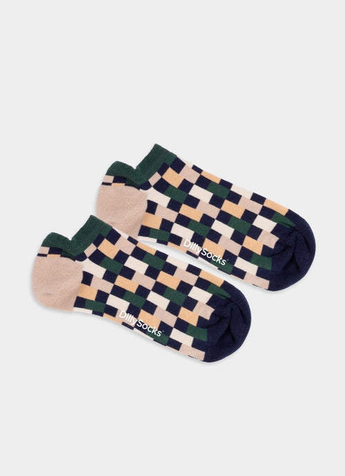 Sneakersocken Short Retro Grid von DillySocks