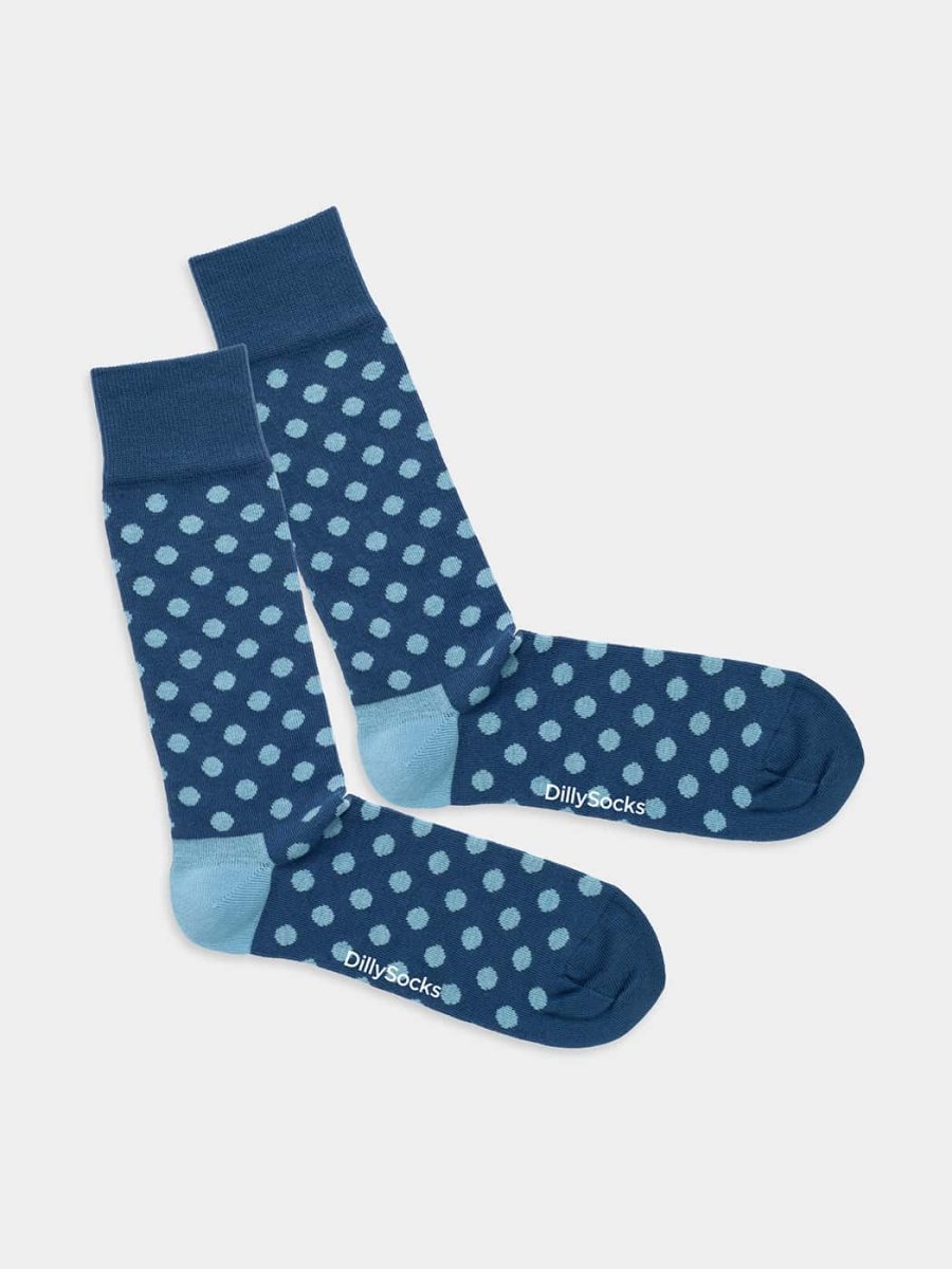 Socken Big Blue Dots von DillySocks