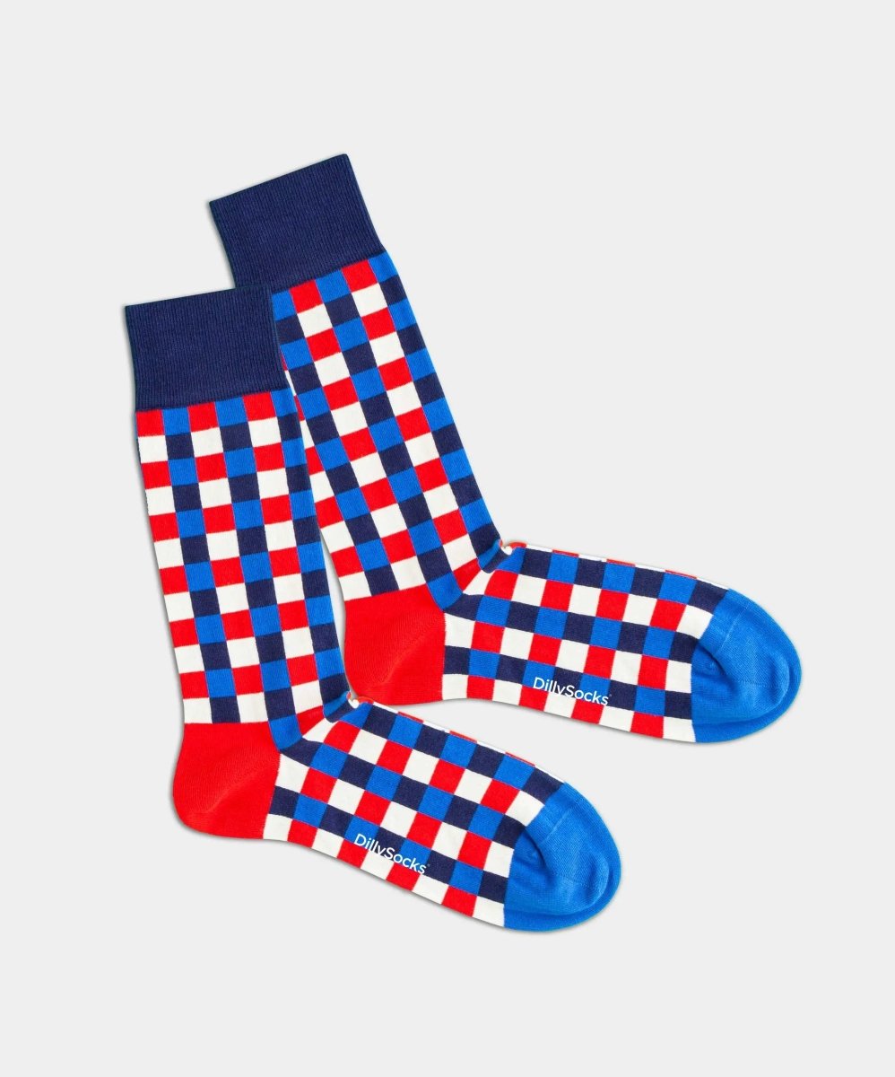 Socken Blue Blood Vichy von DillySocks
