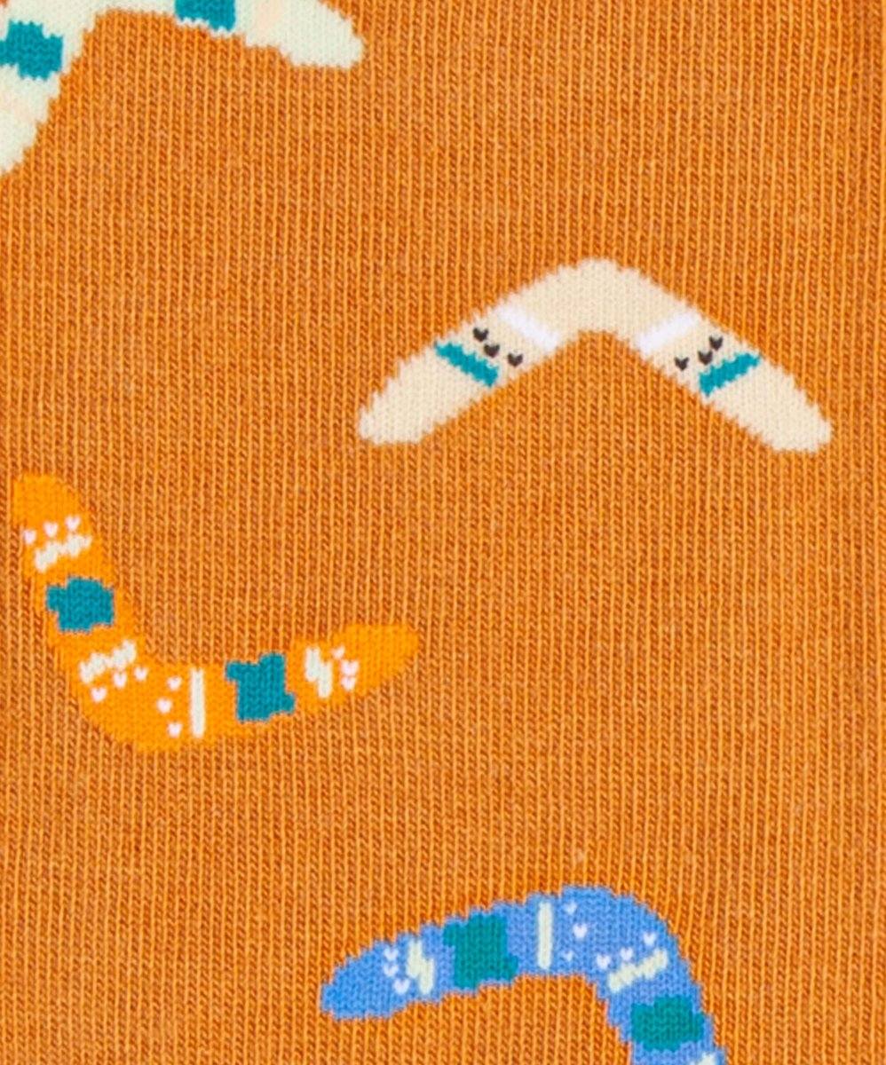 Überzieh-Boomerangs für die Füße in Form von bunten Socken