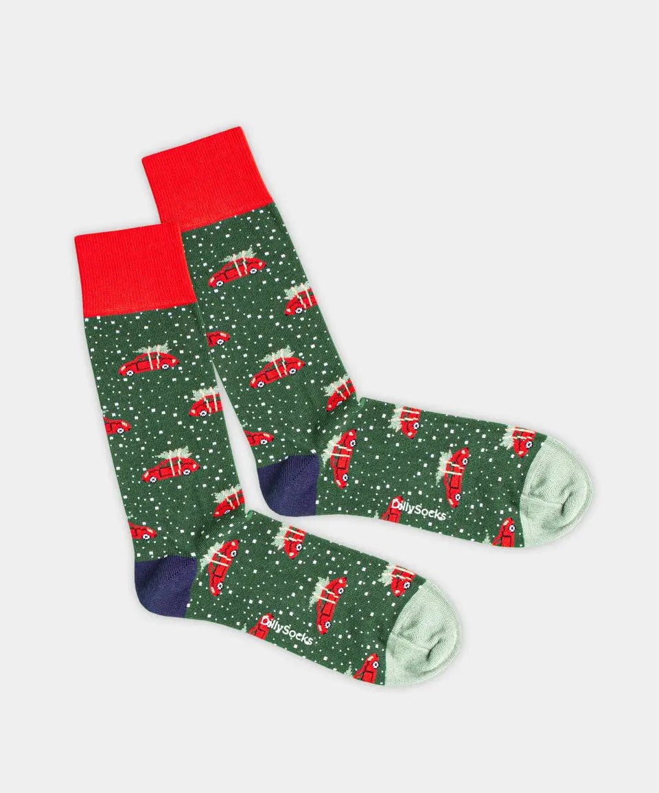 Socken Christmas Green Tree von DillySocks