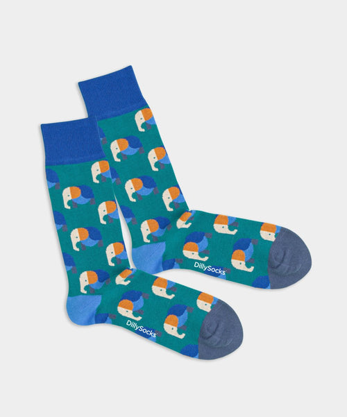 dilly socks Notre chaussettes: Elevated Elephant