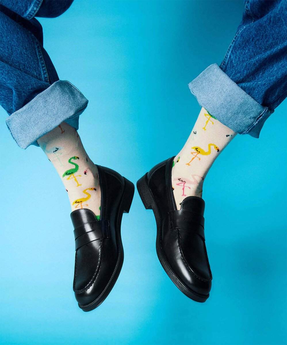 Socken Flamingo Cream von DillySocks