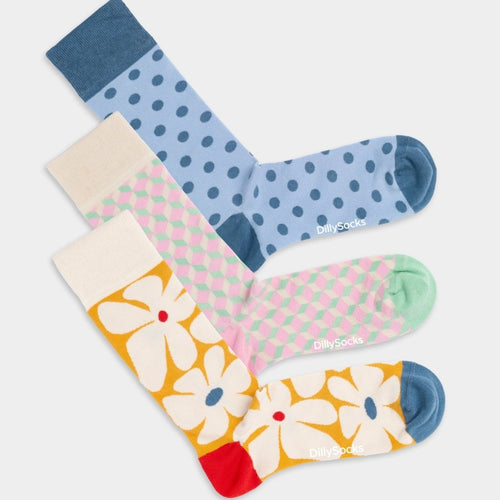 Socken Flower Mood (3er Pack) von DillySocks