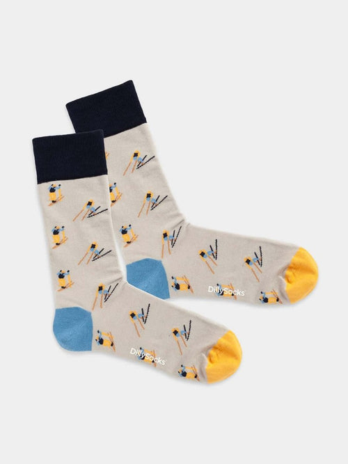 dilly socks Notre chaussettes: Foggy Skiing
