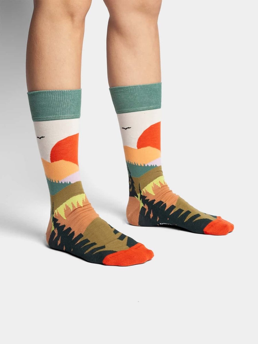 Socken Forest Sunset von DillySocks